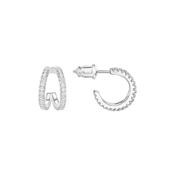 NWT .925 Sterling Silver Split Huggie Earr… - Picture 3 of 4